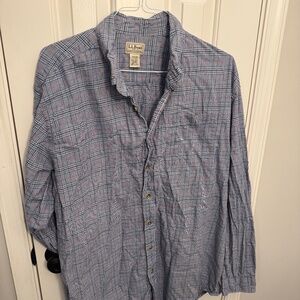 LL Bean Plaid Sport Shirt XXL Tall